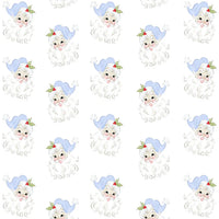 Lucky Carpenter Christmas Wrapping Paper - Vintage Santa Blue