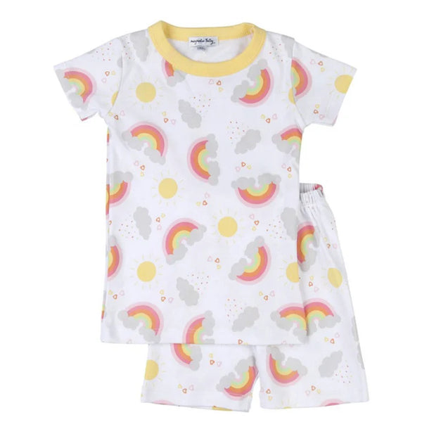 Magnolia Baby 2Pc Rainbow Joy Short Pajamas