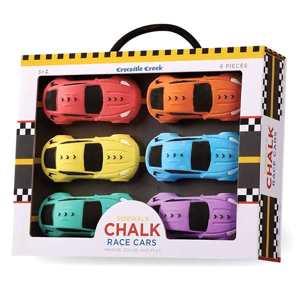 Crocodile Creek 6Pc Sidewalk Chalk  - Race Cars