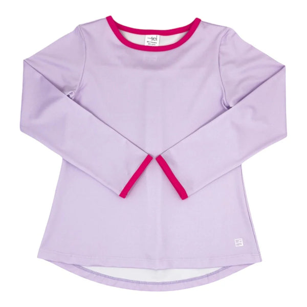 Set Athleisure Taylor Long Sleeved Tee - Petal Purple/Power Pink