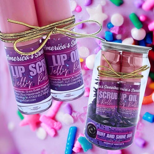 Buff & Shine Lip Scrub/Lip Oil Duo - Jelly Roll