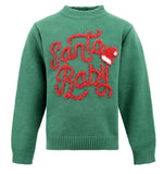 Santa Baby Green Festive Tinsel Sweater