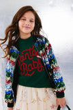 Santa Baby Green Festive Tinsel Sweater