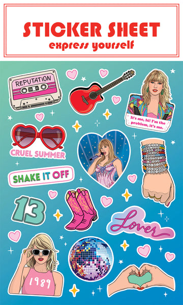 Taylor Swift Swiftie Sticker Sheet