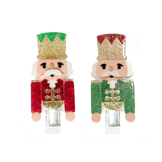 Acrylic Hair Clips -  Nutcrackers