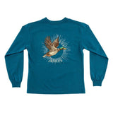 J. Bailey Logo L/S Tee Shirt - Duck on Teal