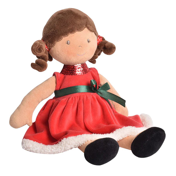 Riley Brown Haired Plush Christmas Doll