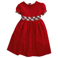 Bailey Boys Red Cord/Winter Plaid Dress