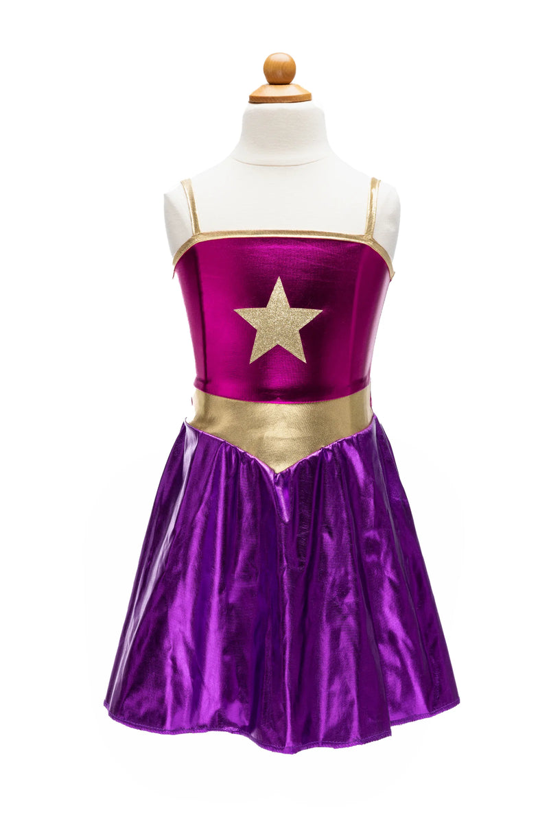 Great Pretenders Superhero Star Dress, Cape & Headpiece Costume – Olly-Olly