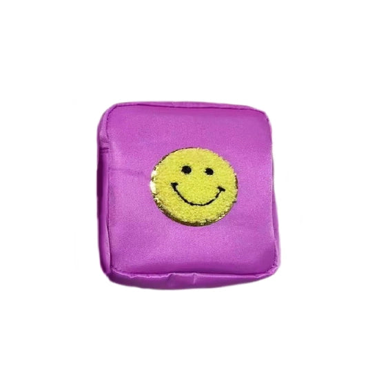 By Great Shine-Smiley Emoji Yellow Keychain Emoji Coin Purse (Pack of 2)