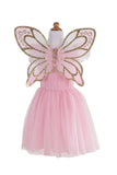 5/7 Great Pretenders Gold Butterfly Dress with Fairy Wings Costume