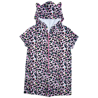 Pink Leopard Plush Romper
