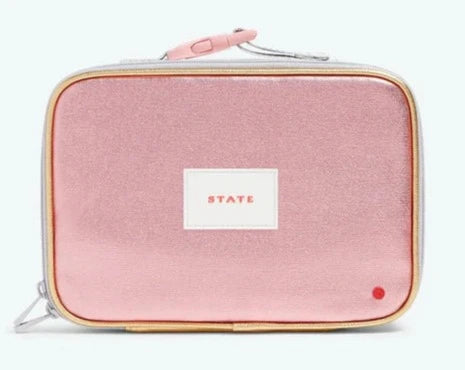 State Bags Insulated Lunchbox -  Rodgers Pink/Silver Metallic