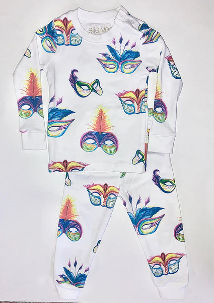Elle Vee Organic Mardi Gras Krewe du Plume 2Pc Pajamas – Olly-Olly