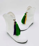 KIDS Majorette White Mardi Gras Marching Boots