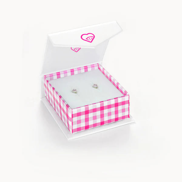 SS Teenie Tiny Star 3mm Pink CZ Screw Back Earrings – Olly-Olly